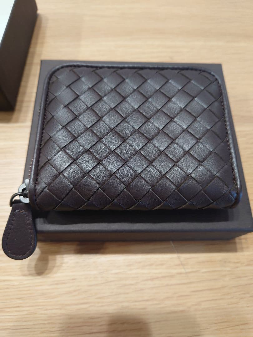 未使用品　ボッテガヴェネタ ダークブラウン ケース　小銭入れ　財布