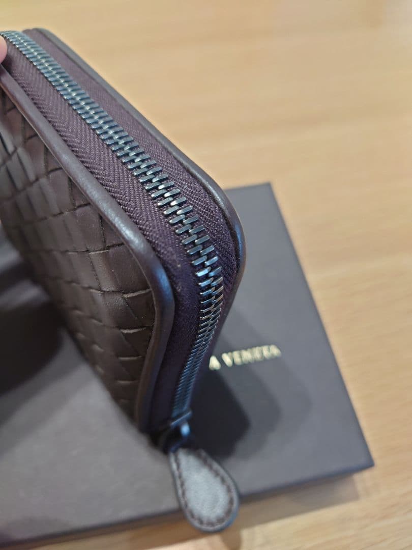 未使用品　ボッテガヴェネタ ダークブラウン ケース　小銭入れ　財布