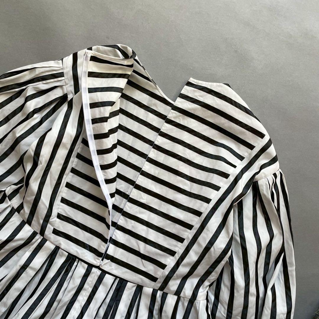 ◎美品◎ CYCLAS シクラス コットンシルク ストライプ 長袖ブラウス