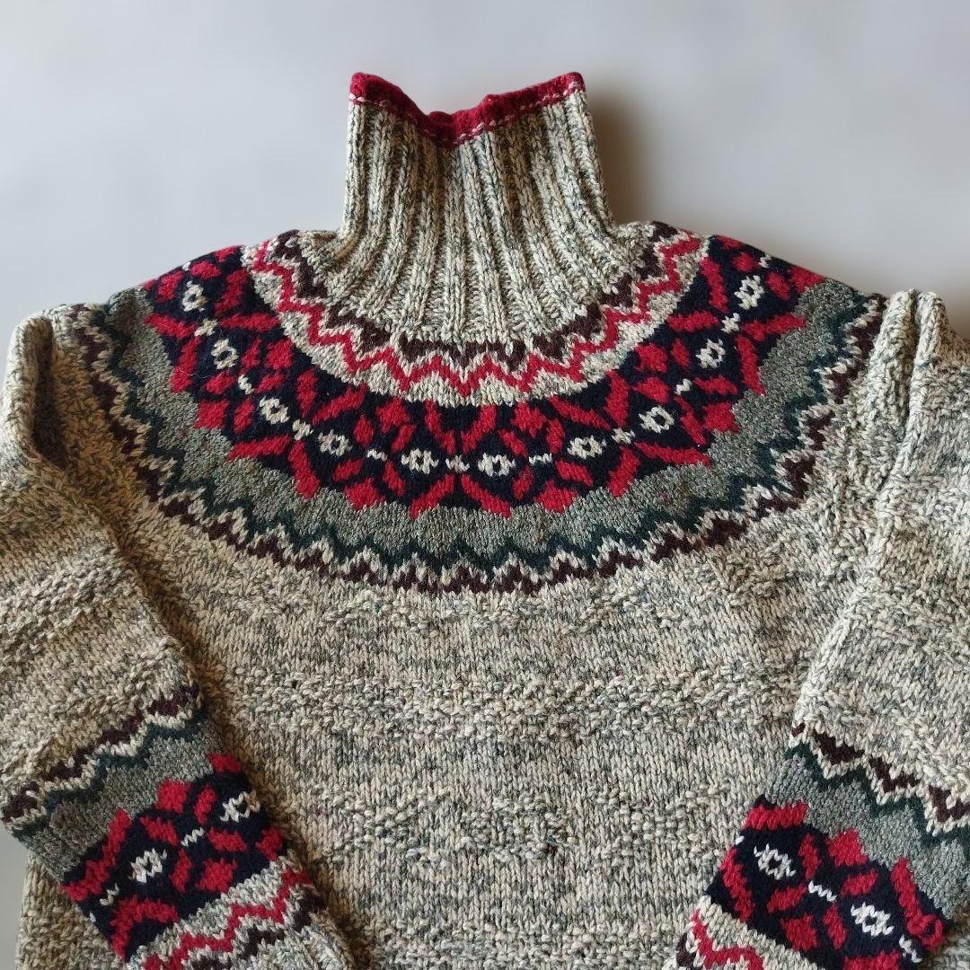 【超希少✨️美品】ラルフローレンカントリー　ノルディック ニット M