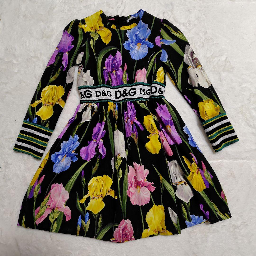【1975】Dolce＆Gabbana 花柄 キッズ ワンピース アイリス