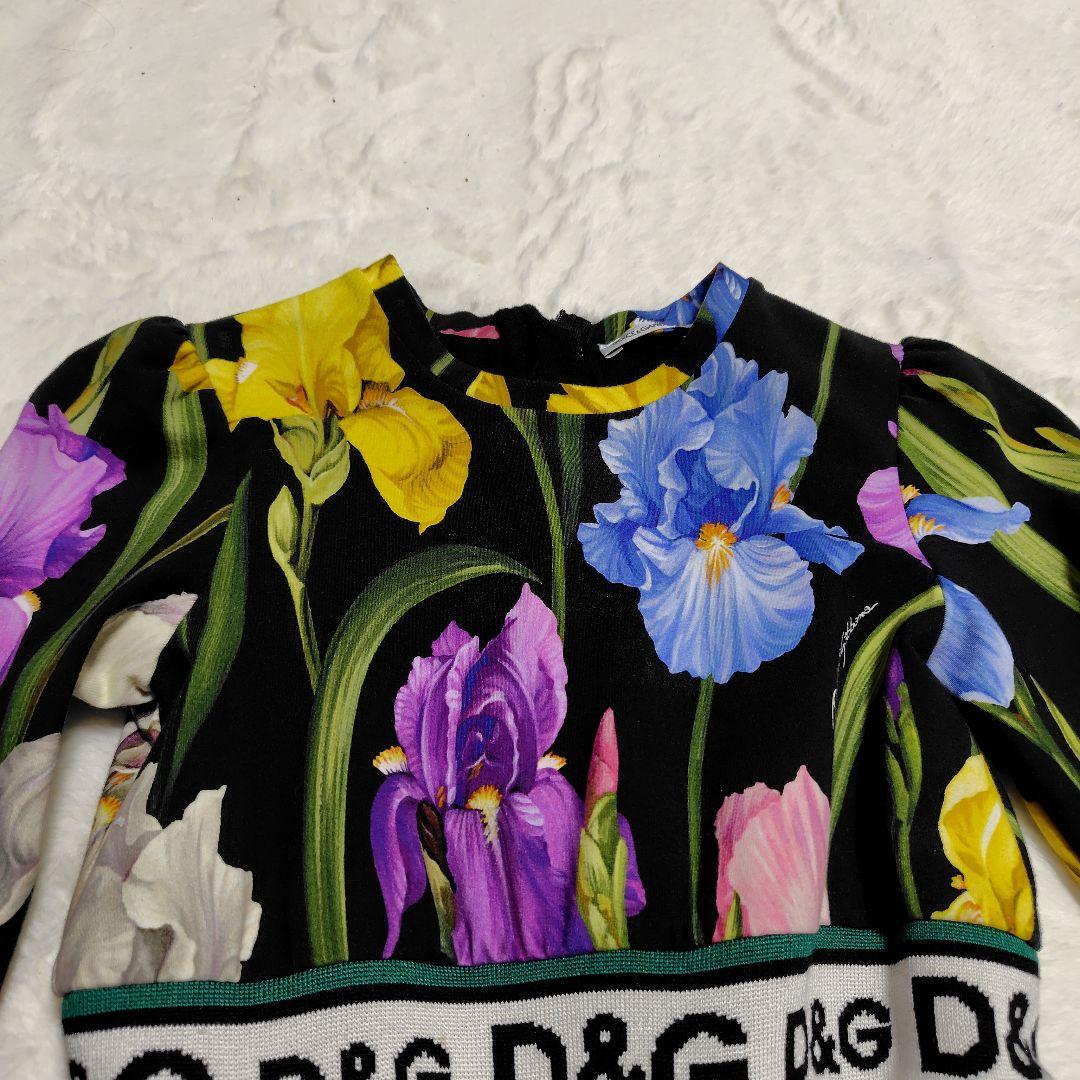 【1975】Dolce＆Gabbana 花柄 キッズ ワンピース アイリス