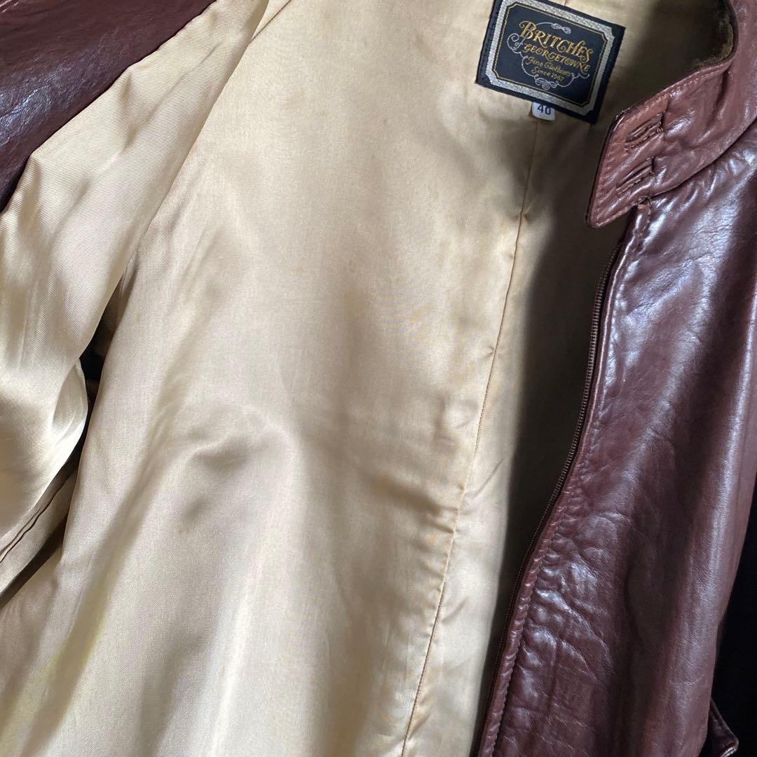 80s US vintage G9 type レザー ハリントンジャケット 40