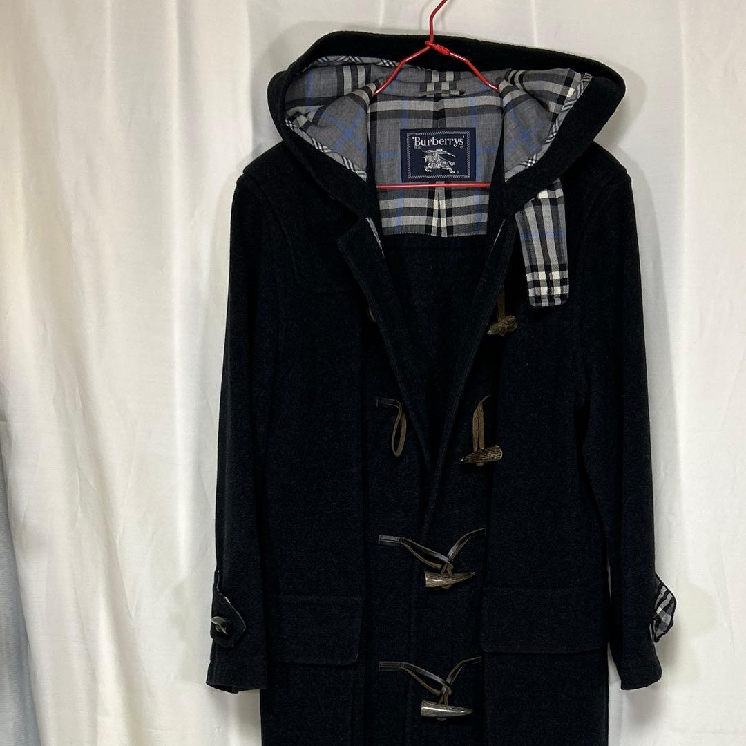 Burberrys アンゴラ混　ダッフルコート　ロング　ノバチェック
