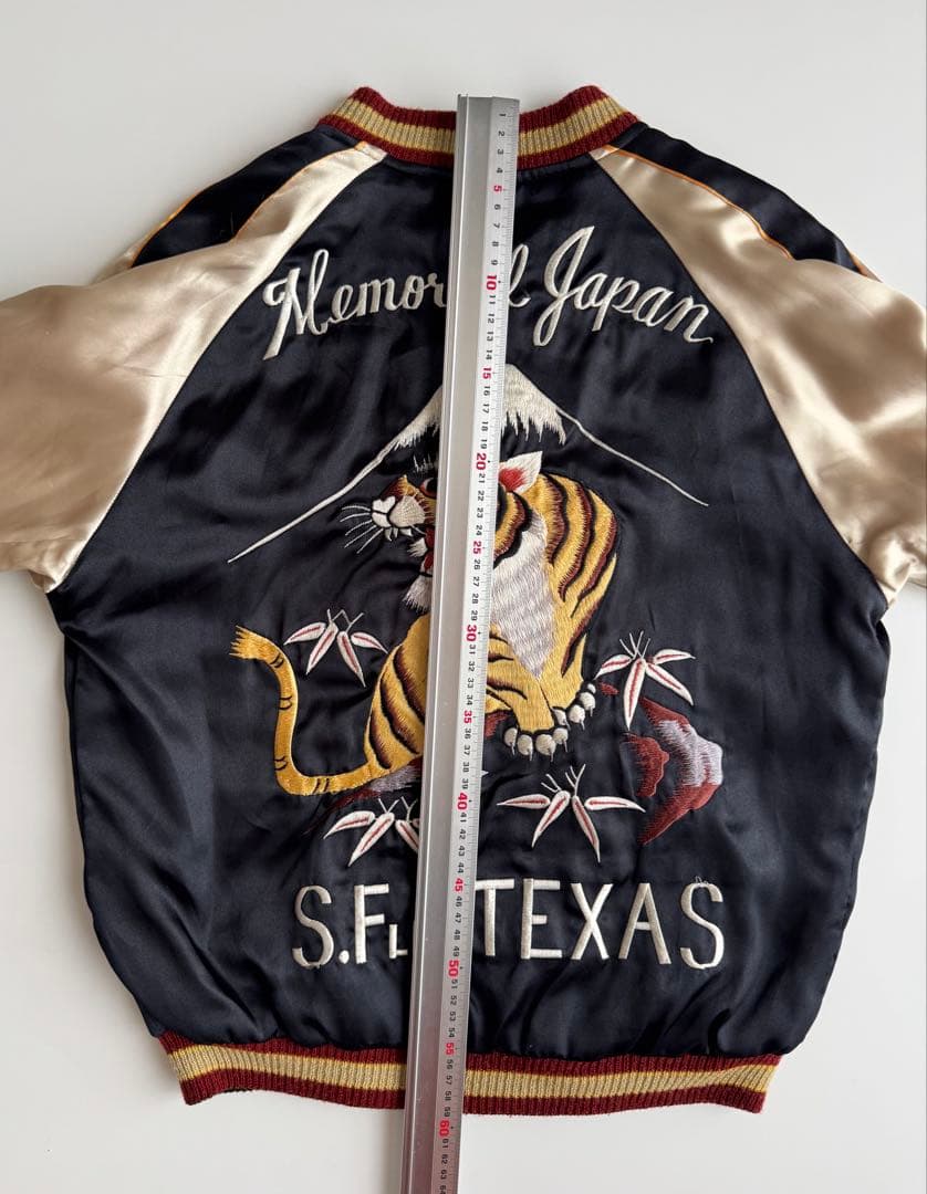 ヴィンテージ品★テーラー東洋S虎と鷹刺繍 サテンジャケットS.FLD.TEXAS