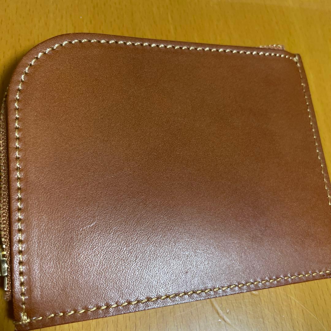 土屋鞄　財布　ヌメ革Lファスナー　ブラウン