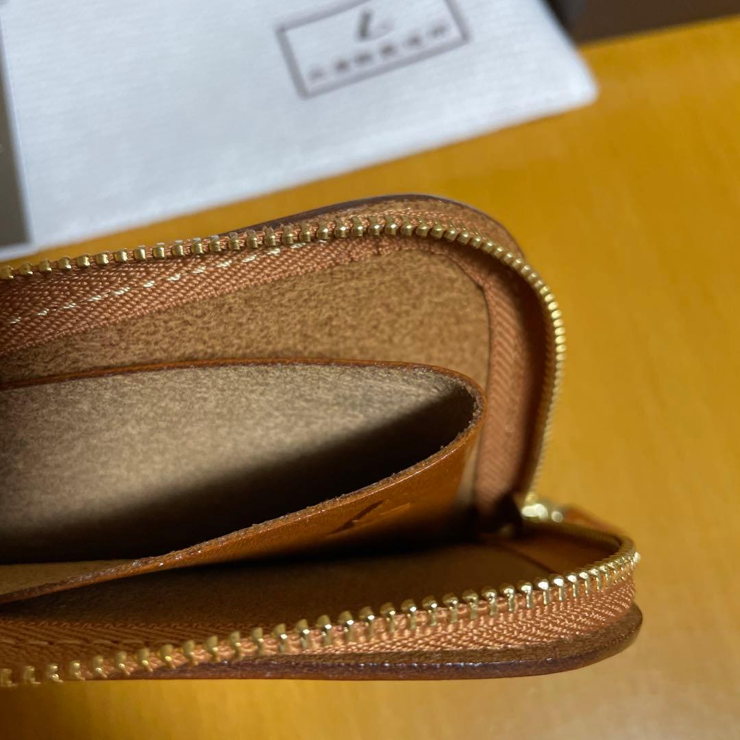 土屋鞄　財布　ヌメ革Lファスナー　ブラウン