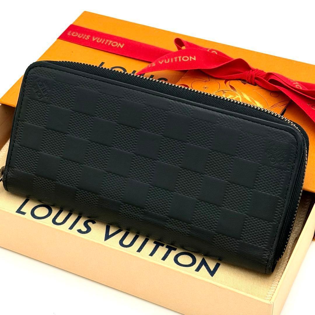 ルイヴィトン ダミエ ヴェルティカル ジッピーウォレット レザー N63548