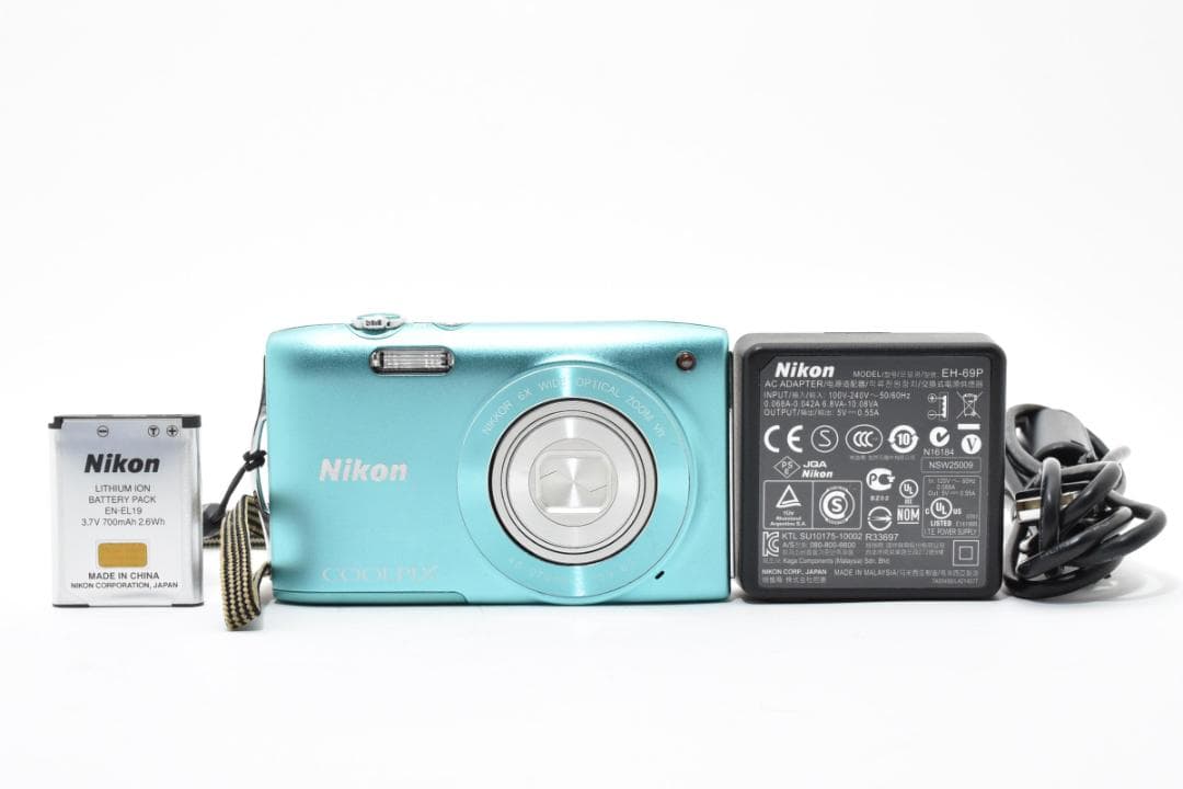 【美品】Nikon COOLPIX S3300 ミントブルー　動作確認済