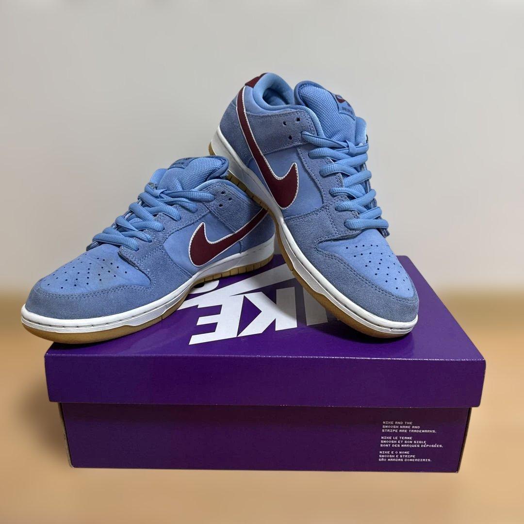 Nike Dunk Low Pro ブルー/バーガンディ　フィリーズ