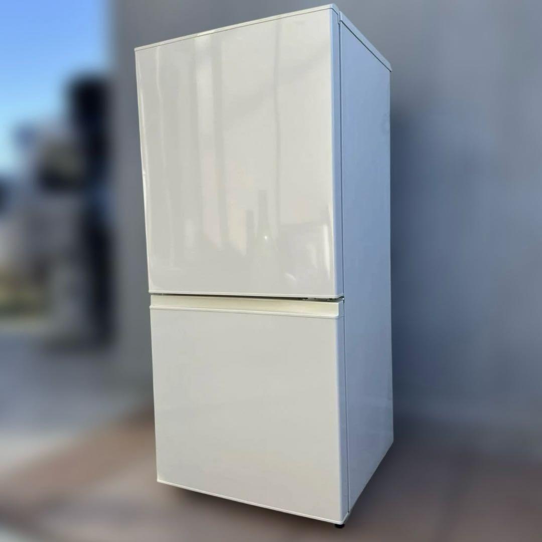 送料込 AQUA 冷蔵庫（157L・右開き） 2ドア ミルク AQR-16D