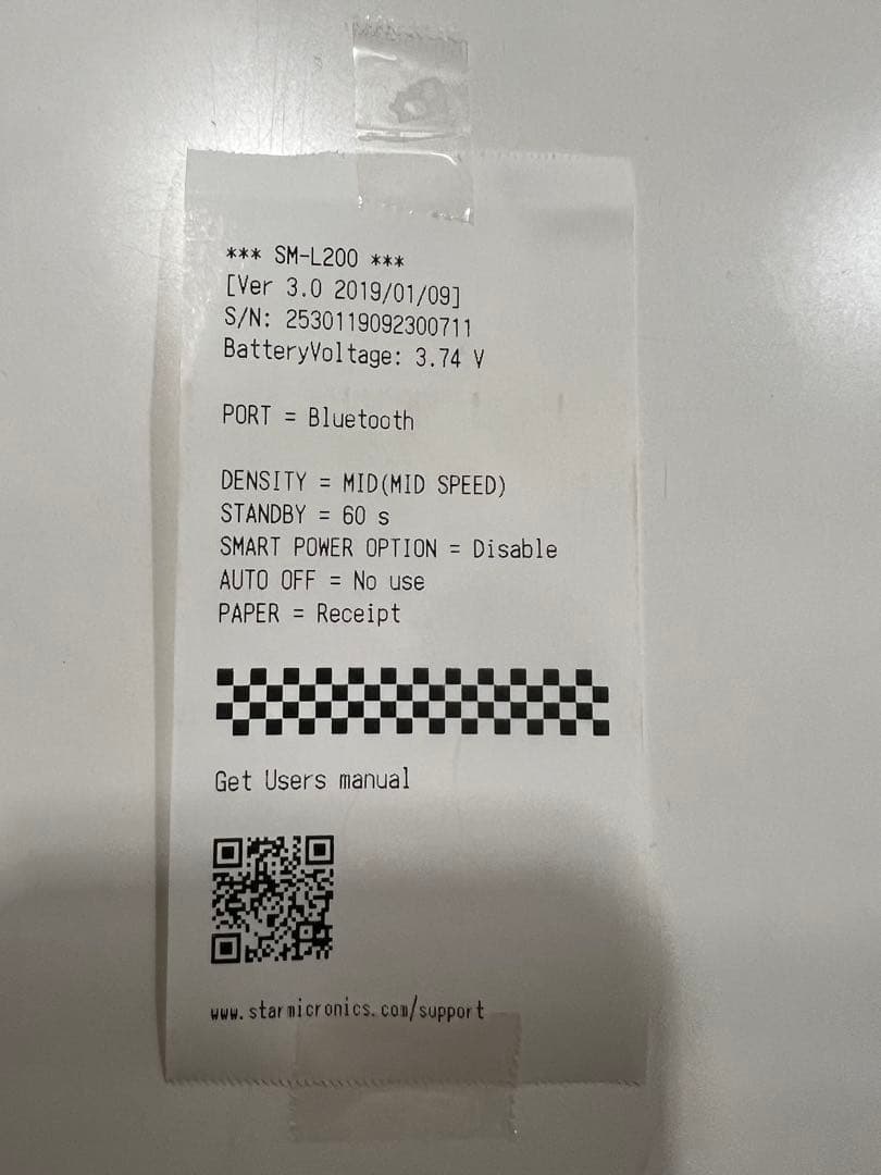 中古 Star Micronics SM-L200 ポータブルプリンター