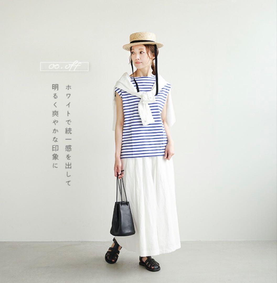 新品未使用✨ina(イナ) リネンソフトワッシャー タックスカート