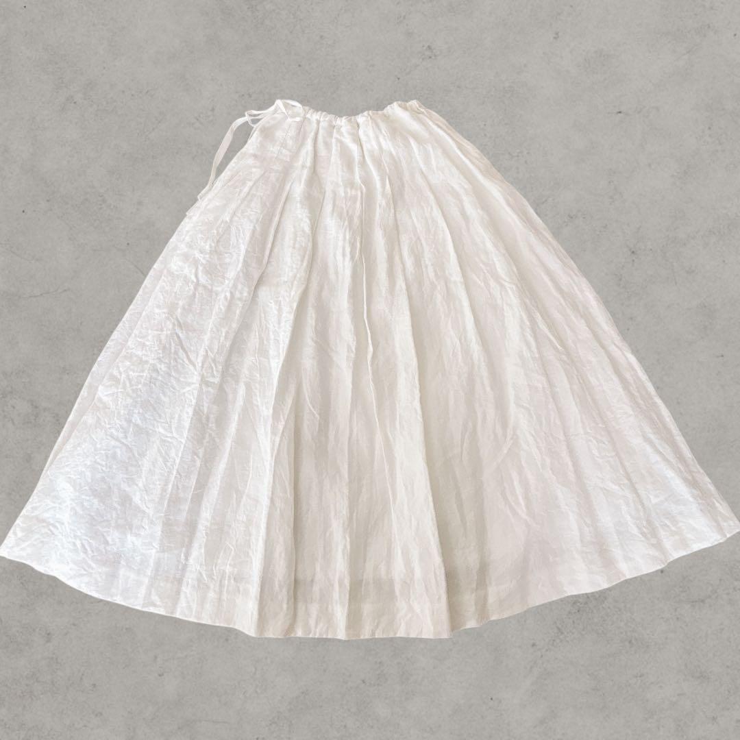 新品未使用✨ina(イナ) リネンソフトワッシャー タックスカート