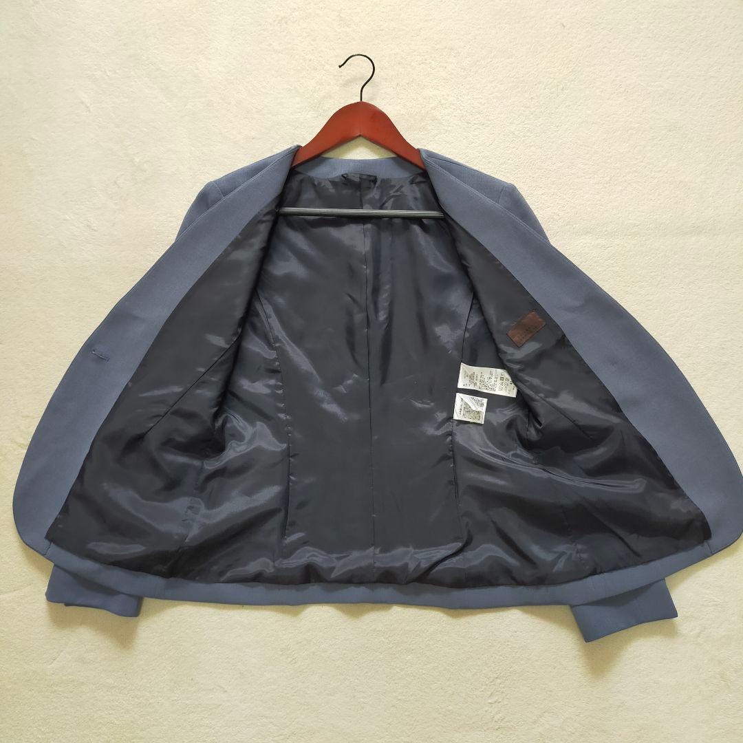 美品　40　ユニバーサルランゲージ　ノーカラー　パンツスーツ　ウォッシャブル