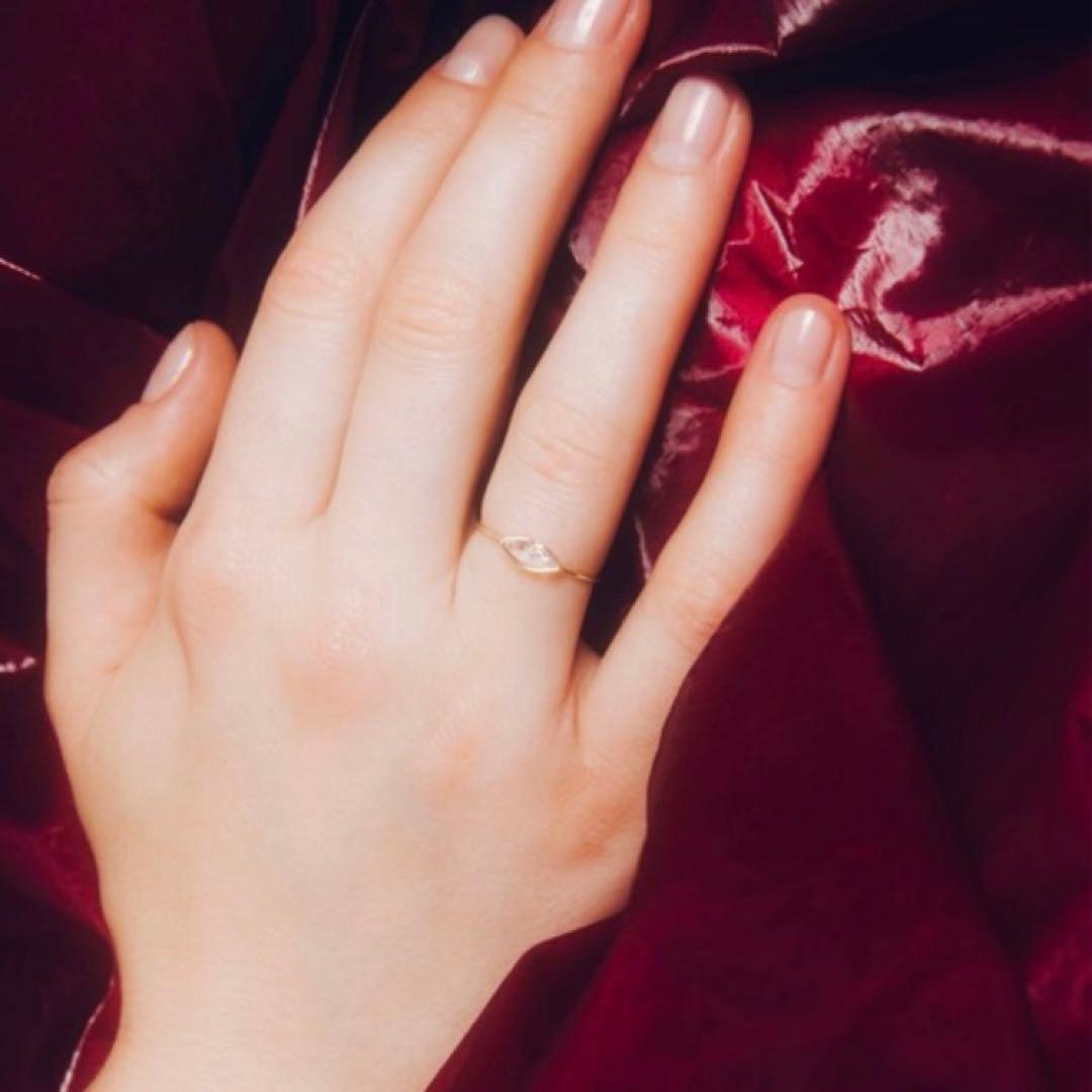 K10 リップモチーフリング　イエローゴールド　9号