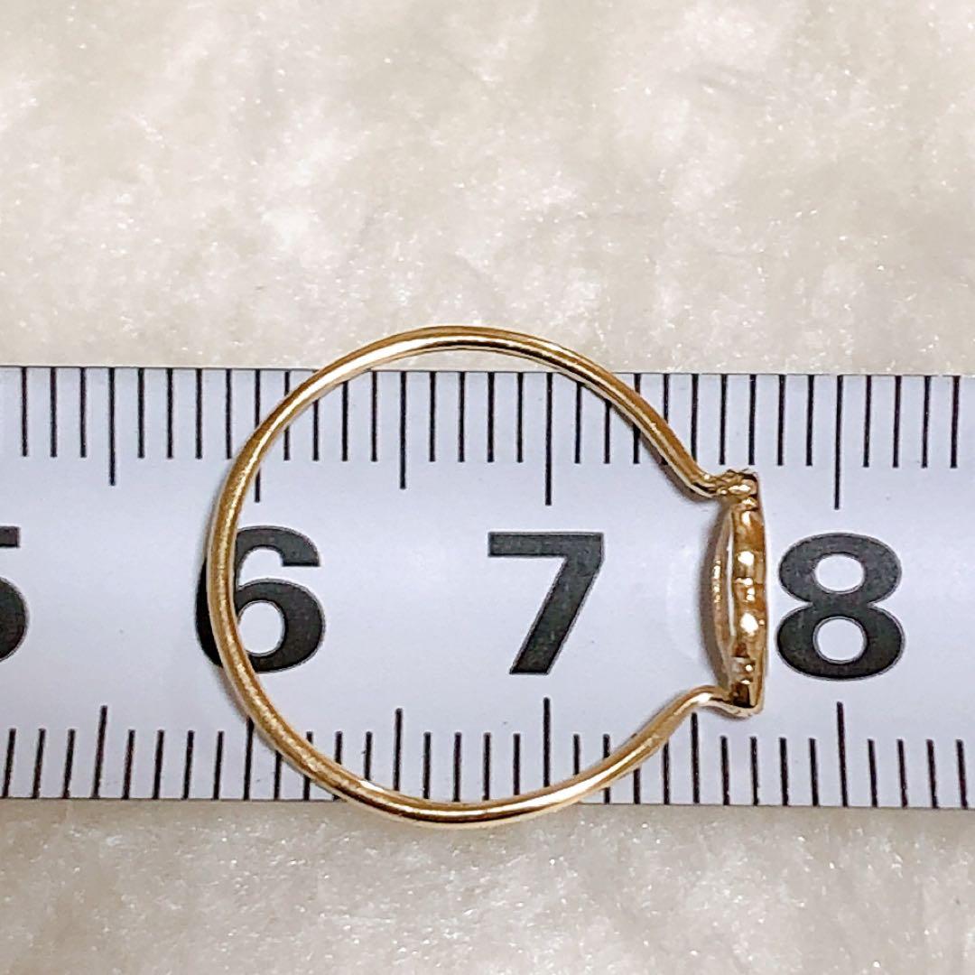 K10 リップモチーフリング　イエローゴールド　9号