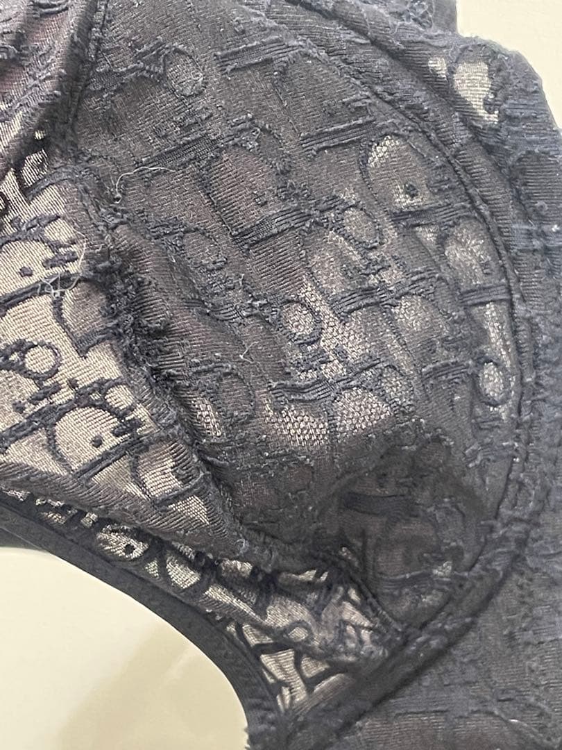 Christian Dior 黒　トロッター柄　ブラショーツセット