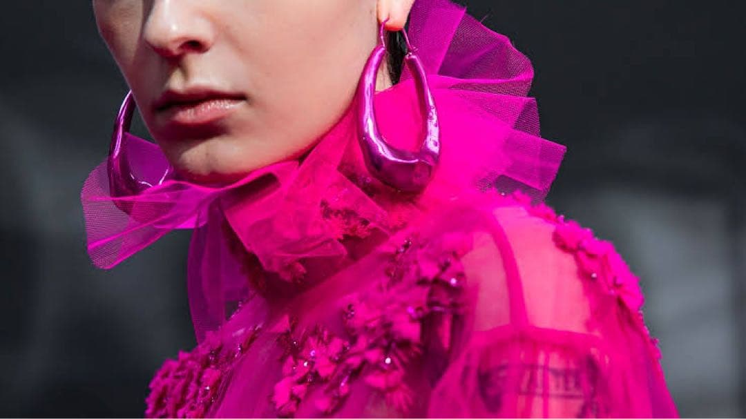 Valentino 22-23fw ピンクPP フープピアス