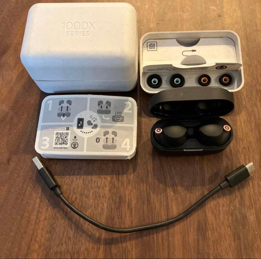 SONY フルワイヤレスイヤホン ブラック WF-1000XM4 BM