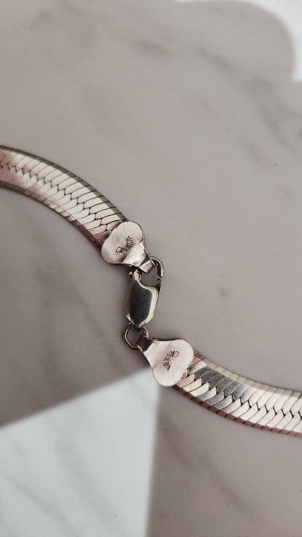 破格 Vintage 925 8mm Flatchain Necklace