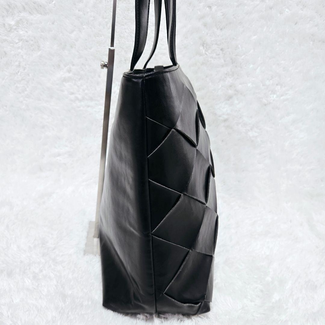 SAMANTHA KINGZ サマンサキングス レザートートバッグ 編み込み 黒