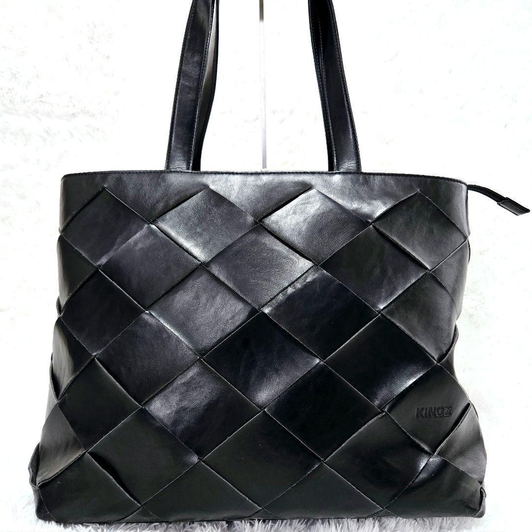 SAMANTHA KINGZ サマンサキングス レザートートバッグ 編み込み 黒