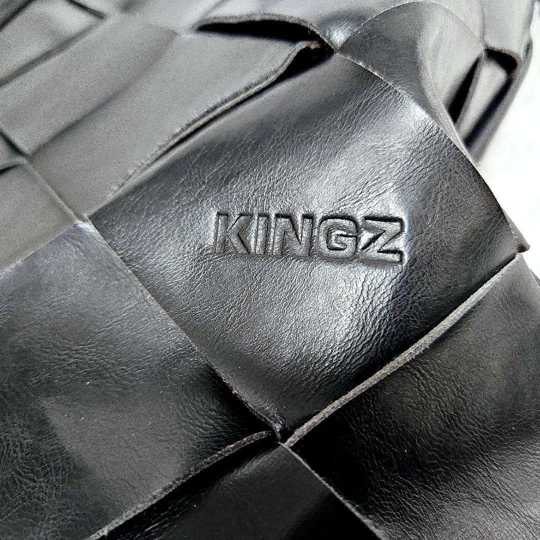 SAMANTHA KINGZ サマンサキングス レザートートバッグ 編み込み 黒