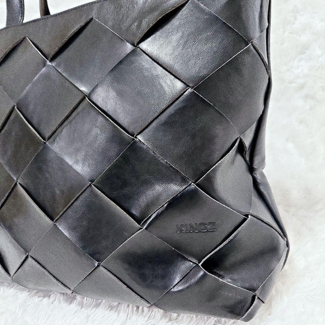 SAMANTHA KINGZ サマンサキングス レザートートバッグ 編み込み 黒