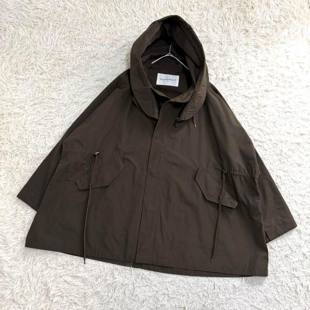17056✨美品✨ヴァシュモン 撥水加工 ドローストリング モッズコート