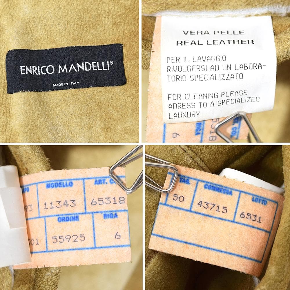 イタリア製 ENRICO MANDELLI 高級ベビーラム ムートンコート 50