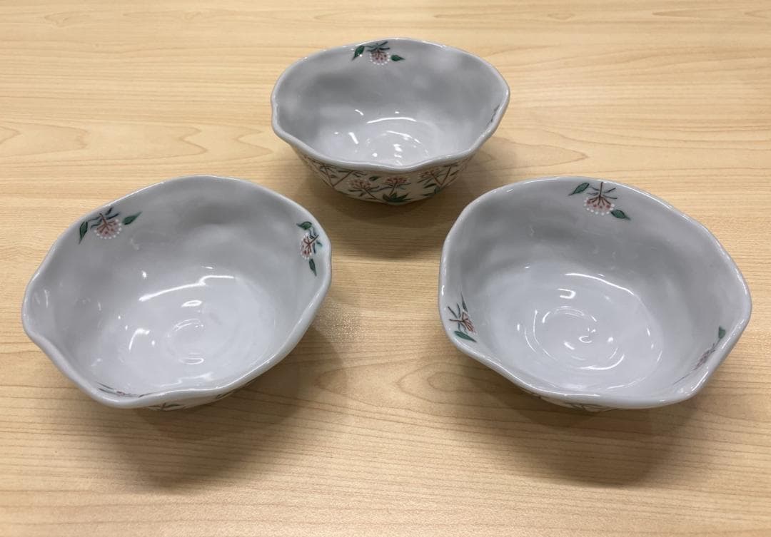 大幅値下げ！美品！京焼・清水焼 村田幸之介捻り藤袴汲出　3枚組４セット　計１２枚