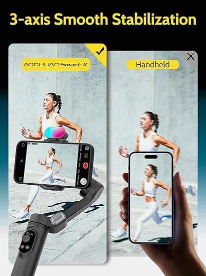 AOCHUAN Smart X Kit スマホ用3軸ジンバル ブラック