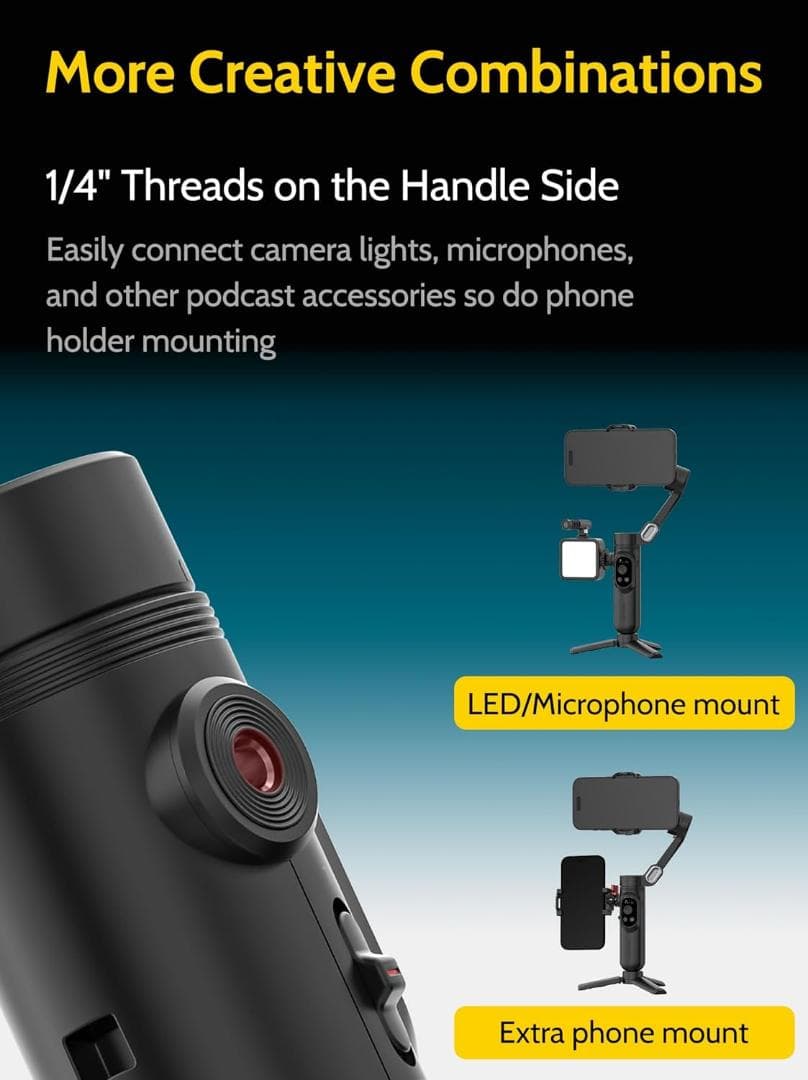 AOCHUAN Smart X Kit スマホ用3軸ジンバル ブラック