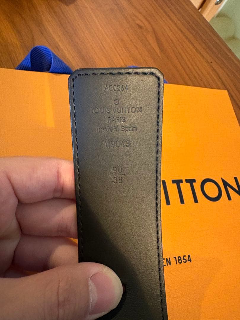 Louis Vuitton レザーベルト モノグラム 90cm