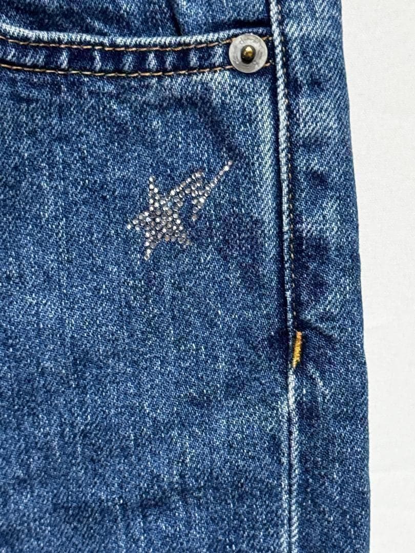 アベイシングエイプ クリスタルエイプヘッドフレアデニムパンツ サイズM 新品