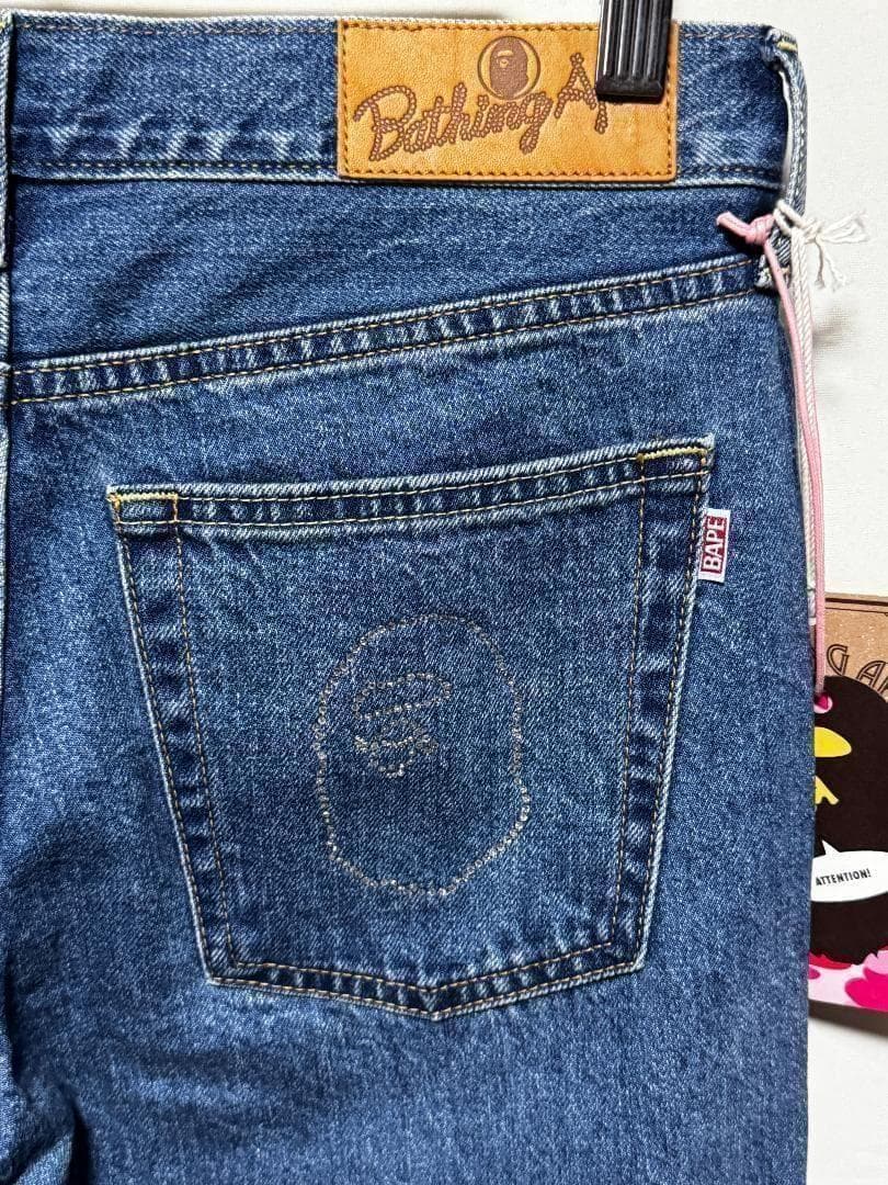 アベイシングエイプ クリスタルエイプヘッドフレアデニムパンツ サイズM 新品