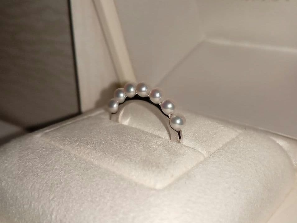 MIKIMOTO ミキモト アコヤ真珠 ベビーパール リング K18WG 11号