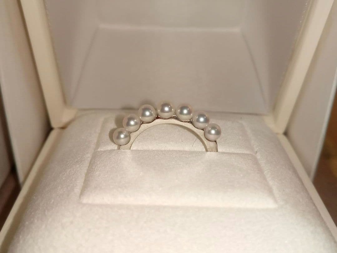 MIKIMOTO ミキモト アコヤ真珠 ベビーパール リング K18WG 11号