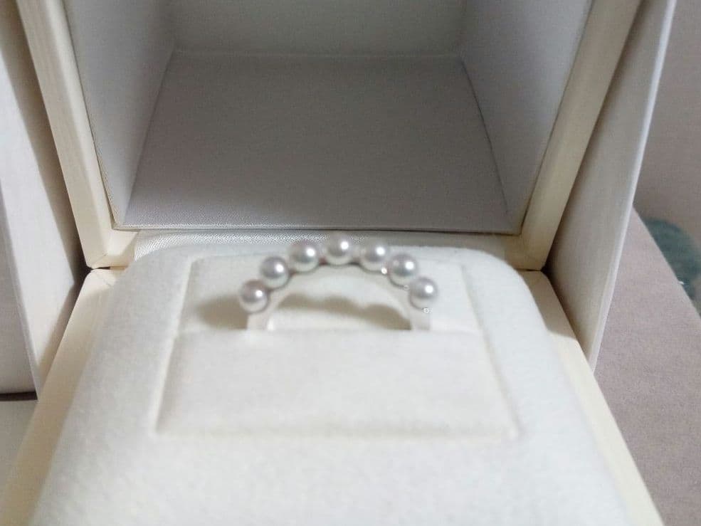 MIKIMOTO ミキモト アコヤ真珠 ベビーパール リング K18WG 11号