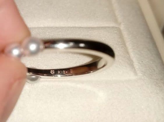 MIKIMOTO ミキモト アコヤ真珠 ベビーパール リング K18WG 11号