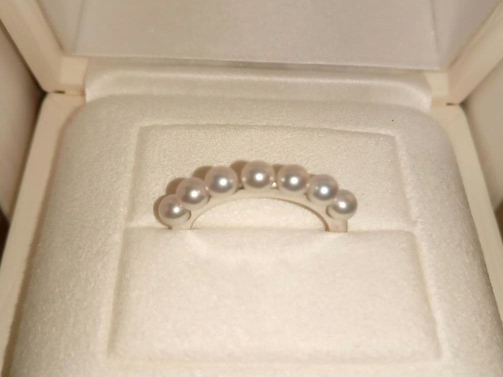 MIKIMOTO ミキモト アコヤ真珠 ベビーパール リング K18WG 11号