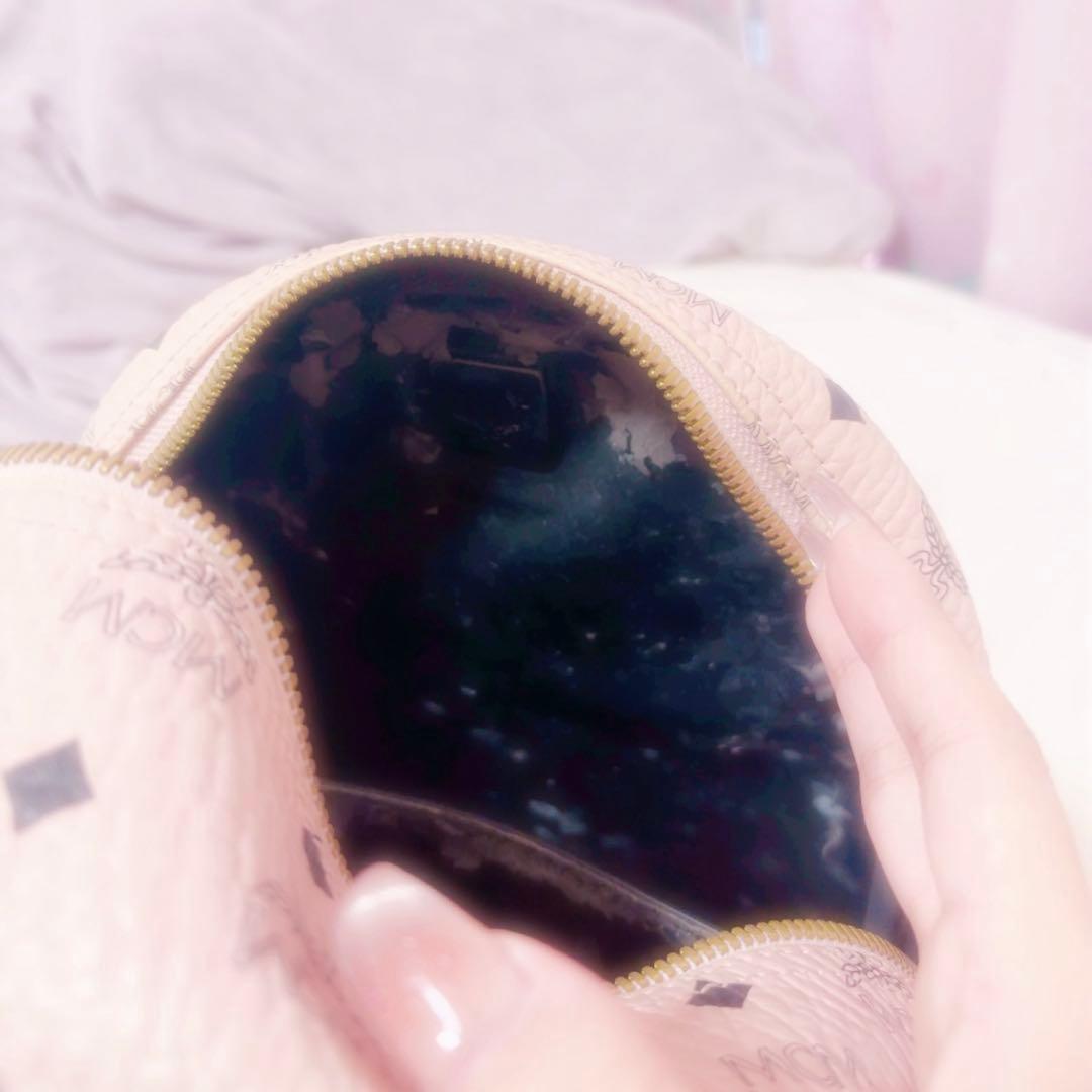 MCM ピンクロゴリュック Sサイズ