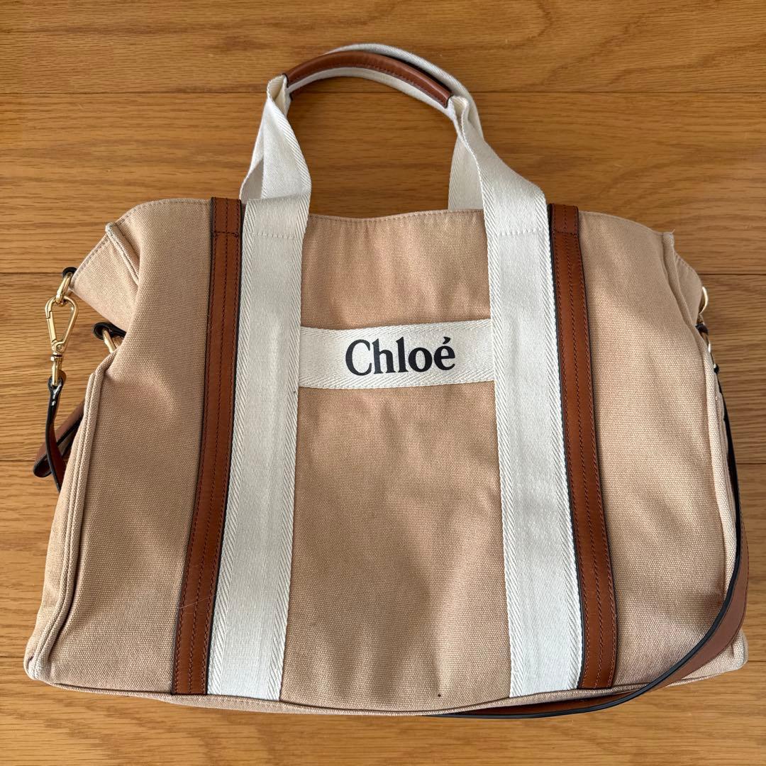 Chloé ベージュ キャンバス トートバッグ※付属品あり