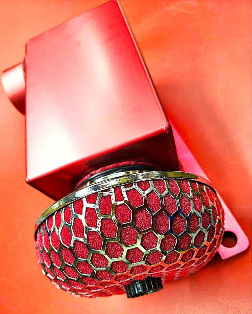 ジムニーJB23(4型～10型)用 アルミ製エアクリボックス 赤アルマイト仕上