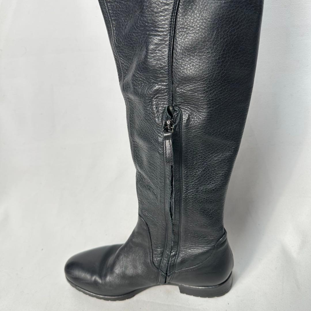 Y2K Archive 本革 ベルト ライダース ニーハイ ブーツ ブラック