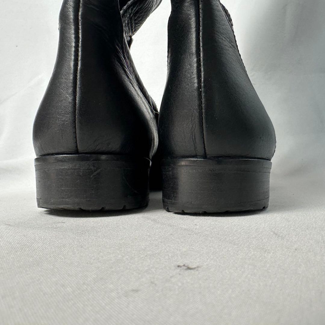 Y2K Archive 本革 ベルト ライダース ニーハイ ブーツ ブラック