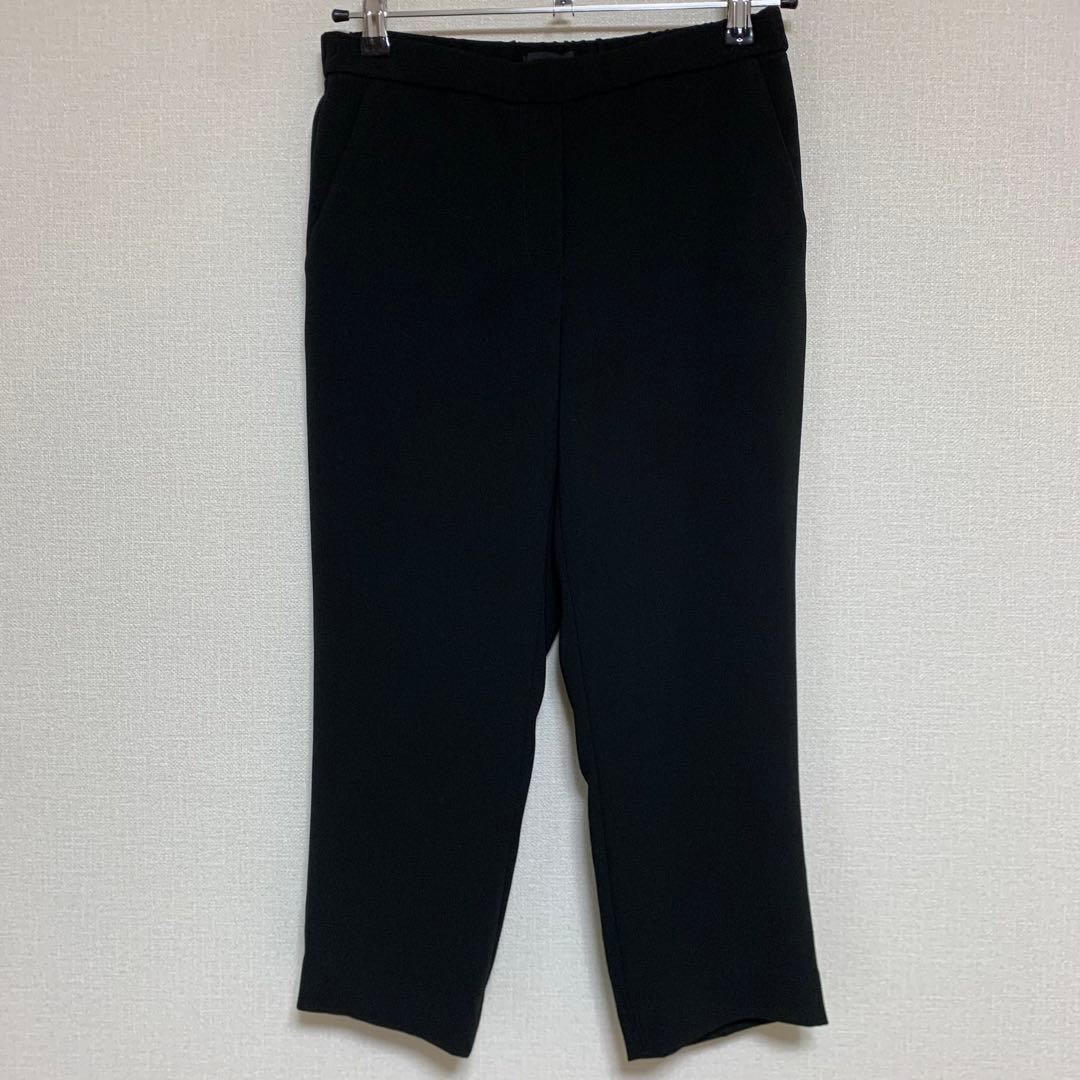 【大人気】セオリー　現行　パンツスーツ　ブラック　0 ノーカラー　セットアップ