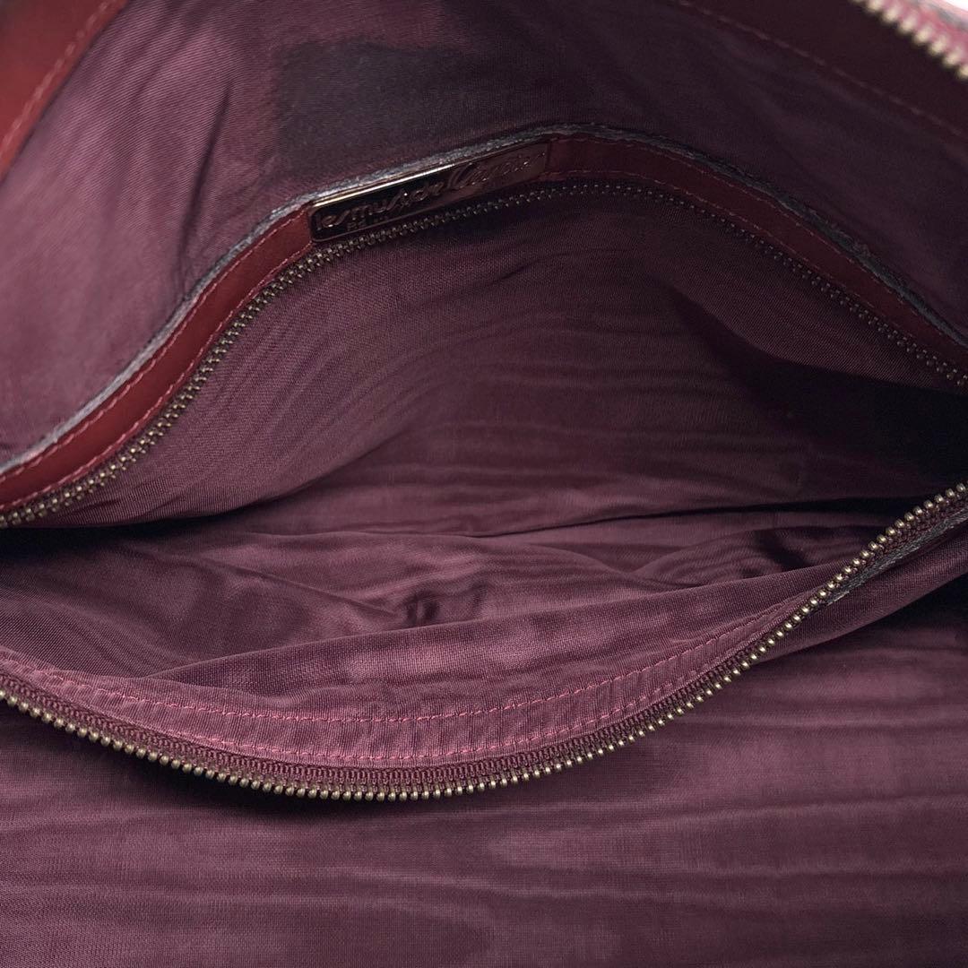 cartier カルティエ マストライン ミニボストンバック ロゴ刻印 ボルドー