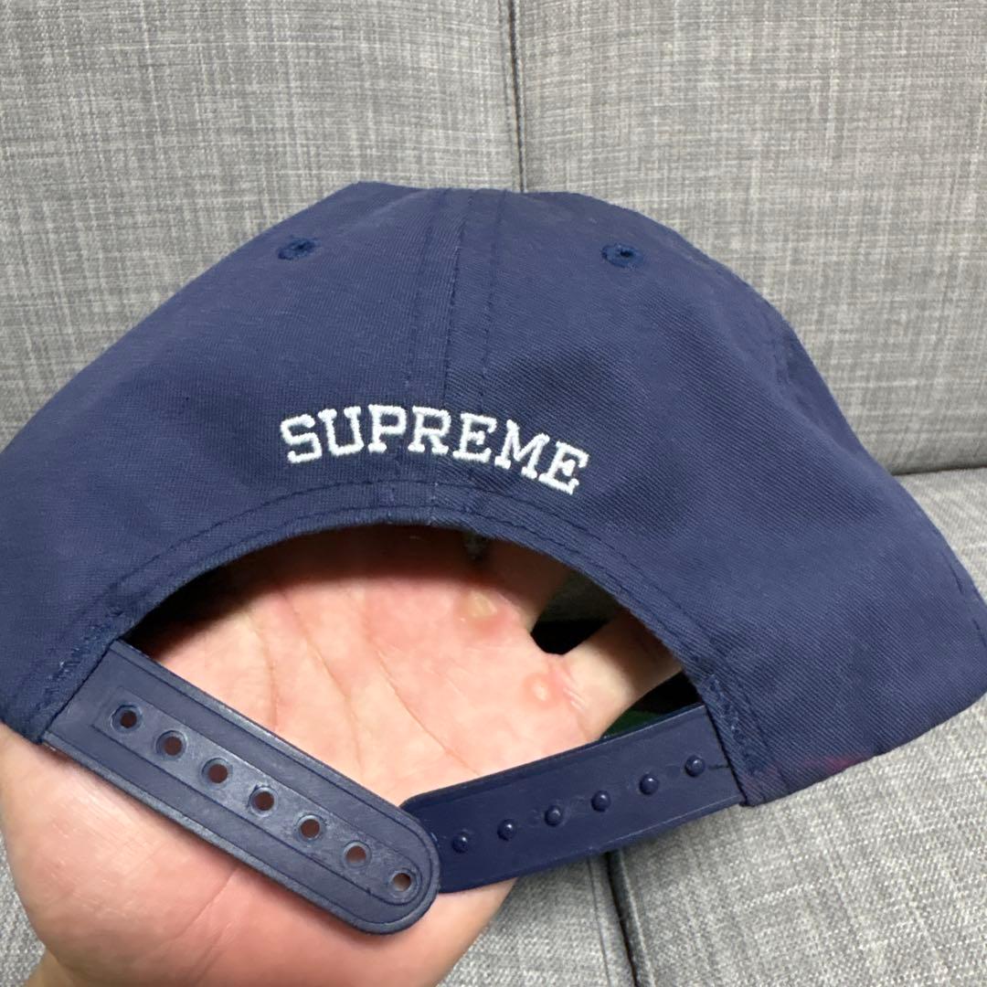 SUPREME ネイビーキャップ　古着キャップ